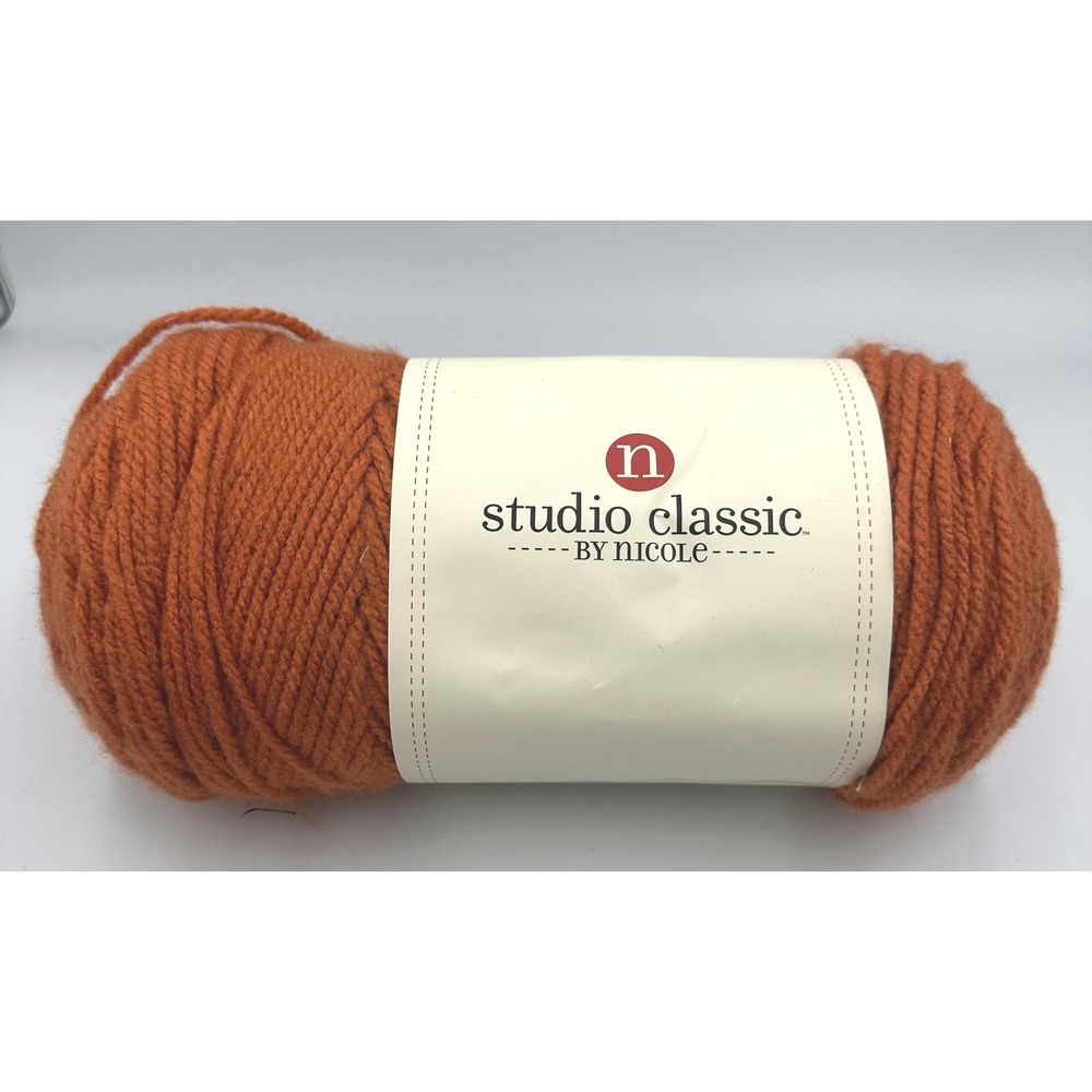 Studio Classic by Nicole Orange Acrylic Worsted Yarn 372 Yds